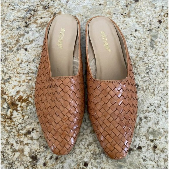Westies Woven Mule Tan Leather, Women's 8M - Picture 3 of 7